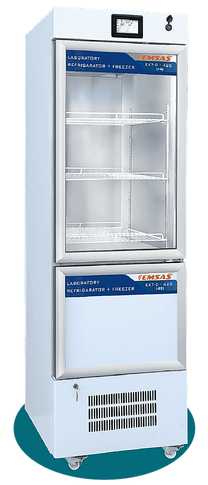 Üst bölmesi 0°C - 15°C arasında çalışan, aşı, serum, ilaç ve kitlerin güvenli saklanmasını sağlayan soğutucu; alt bölmesi -5°C ile -30°C arasında çalışarak dondurulması gereken medikal ürünleri muhafaza eder. Çift bölmeli yapısıyla hastaneler, eczaneler ve laboratuvarlar için ideal bir çözüm sunar. Homojen sıcaklık dağılımı, hassas sıcaklık kontrolü ve geniş depolama kapasitesi ile ilaçların ve aşıların etkinliğini korur.(Üst bölmesi 0°C - 15°C arasında çalışan, aşı, serum, ilaç ve kitlerin güvenli saklanmasını sağlayan soğutucu; alt bölmesi -5°C ile -30°C arasında çalışarak dondurulması gereken medikal ürünleri muhafaza eder. Çift bölmeli yapısıyla hastaneler, eczaneler ve laboratuvarlar için ideal bir çözüm sunar. Homojen sıcaklık dağılımı, hassas sıcaklık kontrolü ve geniş depolama kapasitesi ile ilaçların ve aşıların etkinliğini korur.(Çift kapılı dolaplar, combine aşı dolabı, combine ası dolabı, AŞI DOLABI, aşı dolabı, ası dolabı)