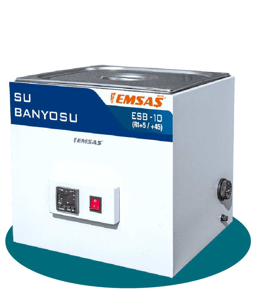 Laboratuvar su banyosu, ortam sıcaklığı +5°C ile 45°C arasında hassas sıcaklık kontrolü sağlayarak biyolojik, kimyasal ve medikal uygulamalarda güvenilir bir ısıtma ortamı sunar. Numune inkübasyonu, hücre kültürü çalışmaları ve kimyasal reaksiyonlar için ideal bir cihazdır.(Su banyosu)