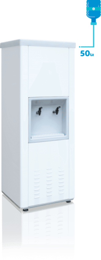 50 litre 304 CR-Ni kaynaklı iç kazanı ve uzun ömürlü galvaniz üzeri elektrostatik boyalı veya CR-Ni dış yüzeye sahip su sebili. Enjeksiyon baskılı poliüretan yalıtım sayesinde ısı kaybı minimum seviyededir. P.S poliüretan yalıtımlı kapak kullanılarak dayanıklılığı artırılmıştır. Şebekeye bağlanabilen veya dökme su ile kullanılabilen şamandıralı sisteme sahiptir. Manuel termostat ile su sıcaklığı kolayca kontrol edilebilir. Ayarlanabilir rotil ayak sistemi sayesinde montaj kolaydır. Uzun ömürlü çevirmeli musluk sistemi bulunur. Türkiye genelinde yaygın servis ağına sahip olup, 2 yıl garantilidir. ISO 9001 ve CE belgelerine sahiptir. Arıtma montajı kolaylıkla yapılabilir.(50LT SU SEBİLİ, sanayi tipi su sebili)